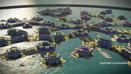 Были также концепт острова в виде морской звезды, разработанный специально для